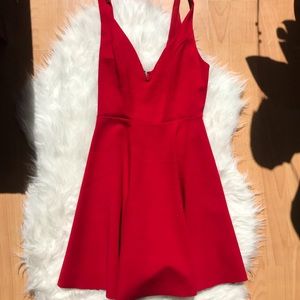 Red mini dress